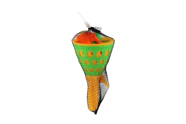 Lovljenje žoge igra / lovljenje žogice 2 kosa plastika 19 cm + 3 žogice v mreži