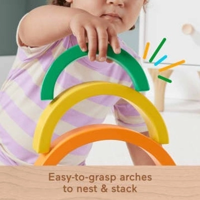 Fisher-Price lesena sestavljanka mavrica za otroke