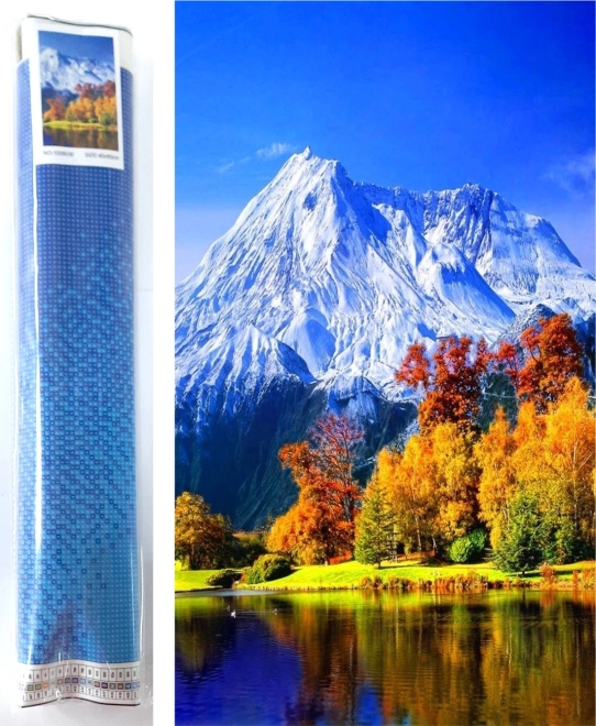 Diamantno slikanje Jesenska pokrajina 80 × 40 cm