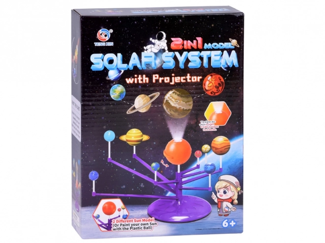 Izobraževalni set 2 v 1 Sončni sistem s projektorjem