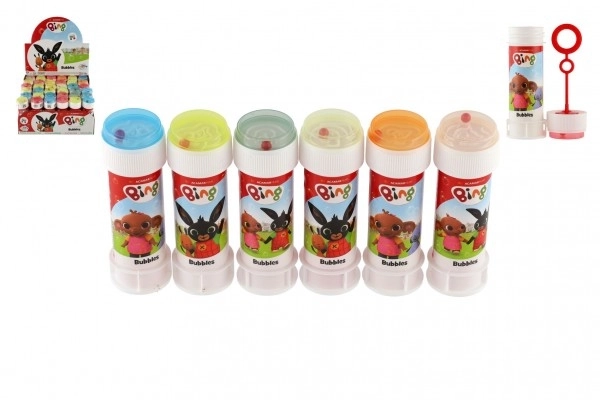 Bublifuk 60ml Zajček Bing, različne barve v plastični steklenički 4x11cm