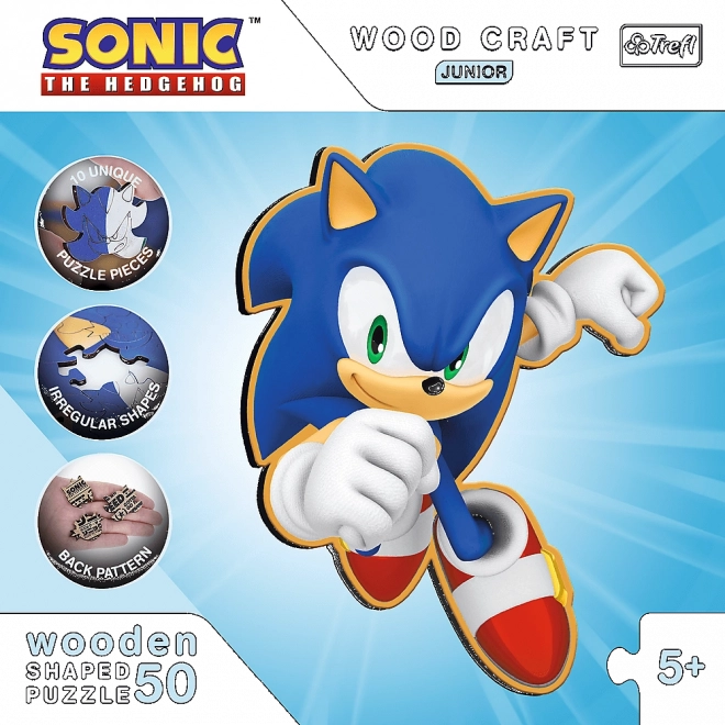 Lesena sestavljanka Sonic 50 kosov