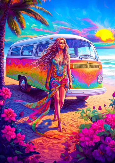 Hippie sestavljanka V srcu 1000 koščkov