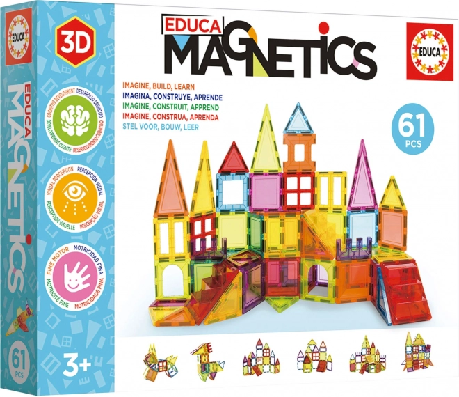 EDUCA Magnetna konstrukcijska igrača Magnetics 61 delov