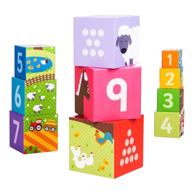 Bigjigs Toys Didaktične kocke farma