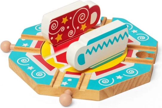 Bigjigs Rail Vrtljiva Proga z Motivom Čajnih Skodelic
