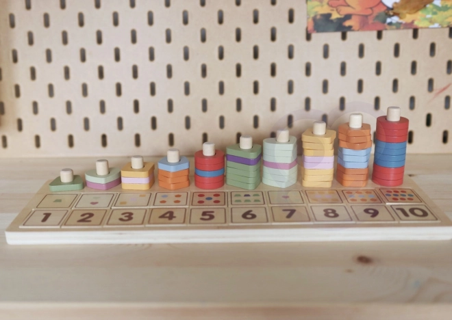 Leseno abacus in sortirna igrača Montessori od PolarB
