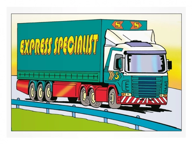 Otroške pobarvanke Tovornjaki