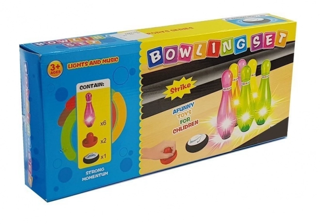 Barvni set za bowling s svetlobnimi učinki
