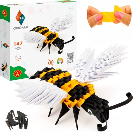 Alexander 3D origami čebela – kreativni set za otroke 8+