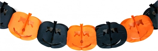 Papirnata halloweenska girlanda z bučami 4 m