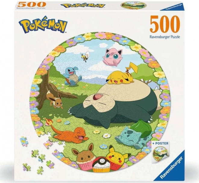 Okrogla sestavljanka Prisrčni Pokemoni 500 kosov