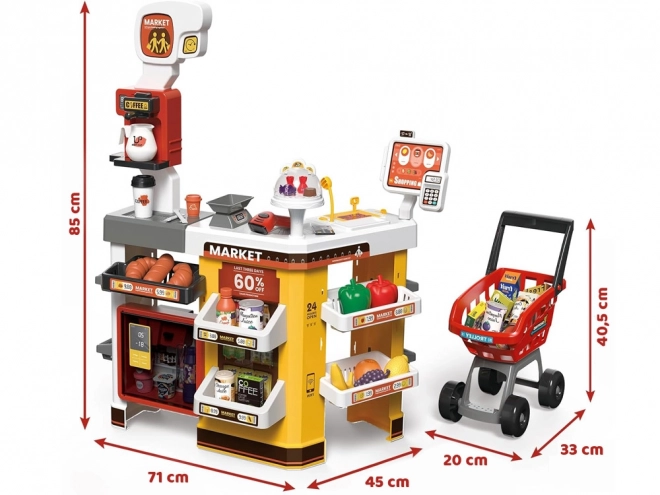 Velika slaščičarna supermarketa + dodatki vozička ZA4638