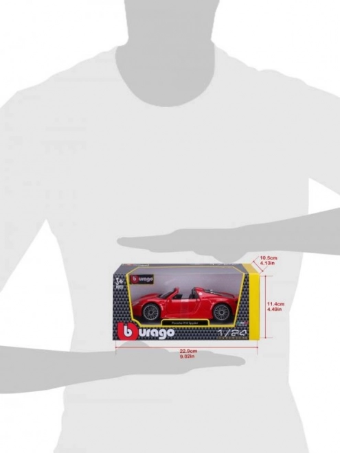 Bburago Porsche 918 Spyder rdeči model 1:24