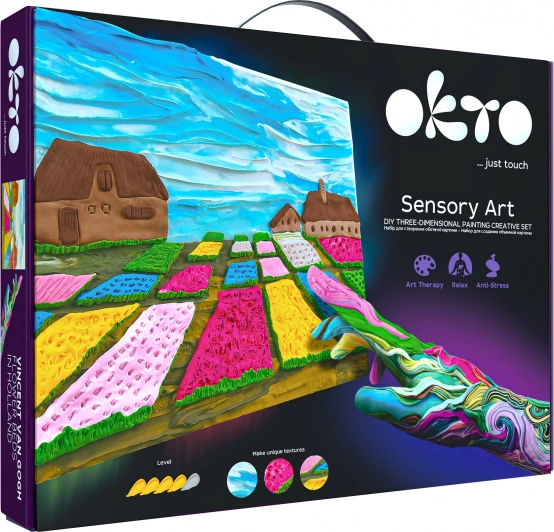 OKTO SENSOTY ART likovna set Květinovi vrtovi na Nizozemskem 30 × 40 cm