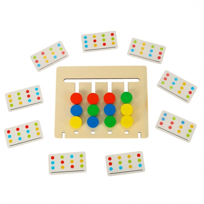 Montessori lesena izobraževalna igrača - ujemanje barv sadja