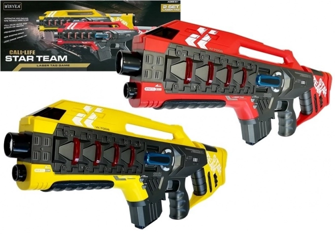 Set Laser Tag Pušk za 4 ekipe v dveh barvah