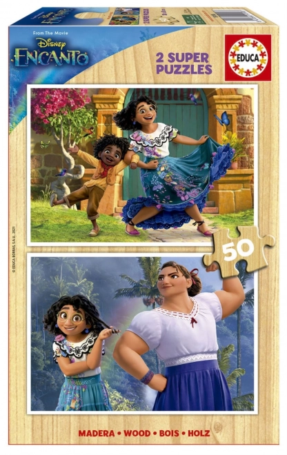 EDUCA Lesene puzzle Encanto 2x50 kosov