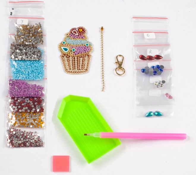 diamantno slikanje obesek cupcake