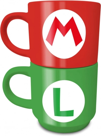 Set keramičnih skodelic Super Mario Mario in Luigi