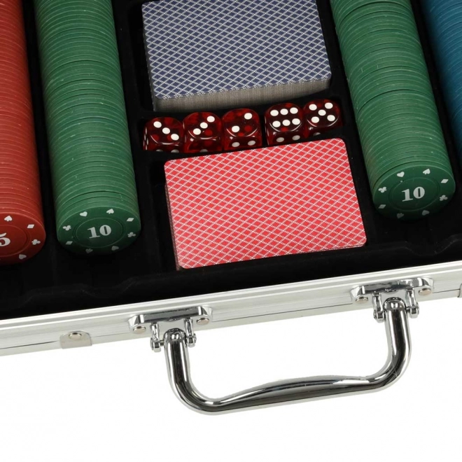 Poker komplet v kovčku 500 žetonov 2 kompleta kart