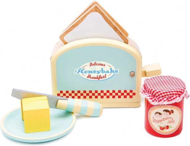 LE TOY VAN leseni toaster s priborom Honeybake