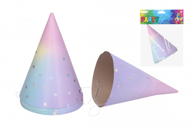 Zabavni klobuki PASTEL 15 cm, 6 kos
