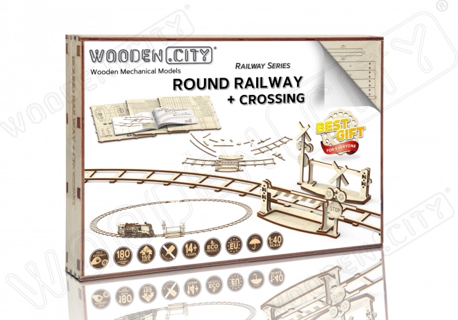 WOODEN CITY 3D puzzle krožne tirnice s prehodom (159 delov)