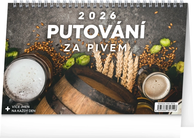 Namizni koledar Pivska popotovanja 2026