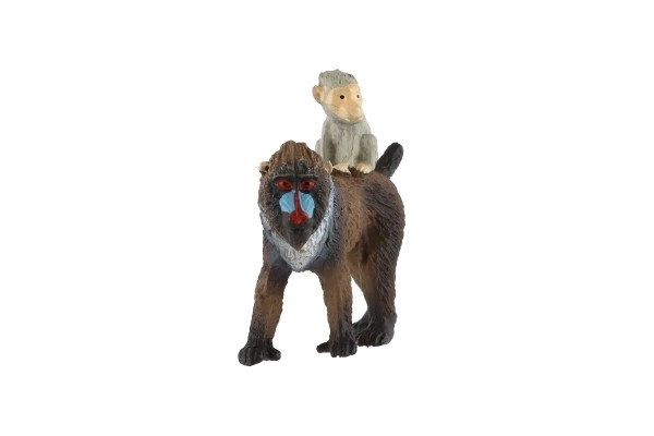 Mandrill samica z mladičem zooted plast 6cm v vrečki