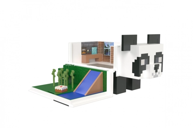 Komplet figuric Minecraft hiška za igranje s pando + 2 figurici