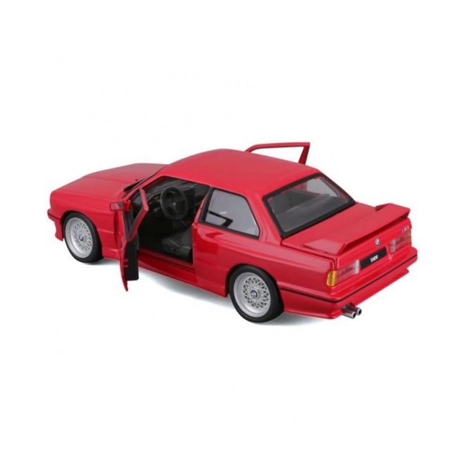 Kovinski avtomobilček BMW 3 Series M3 1988 rdeč