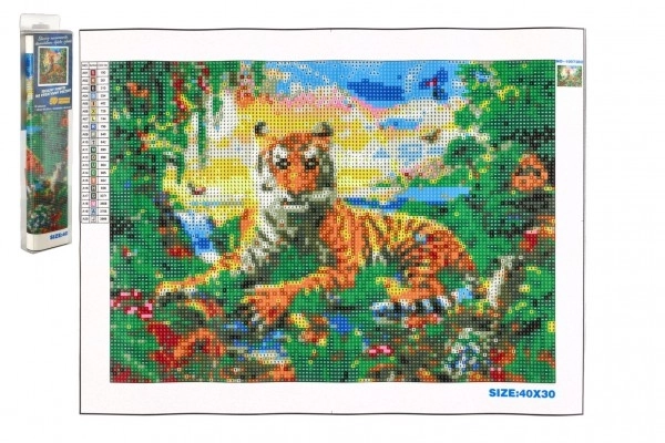 Diamantno slikanje Kralj džungle 40x30 cm