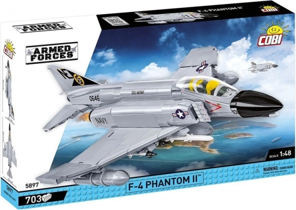 Gradbeni komplet F-4 Phantom II s 703 kosi v merilu 1:48