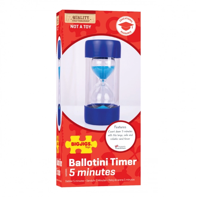 Bigjigs Toys Velika peščena ura 5 minut