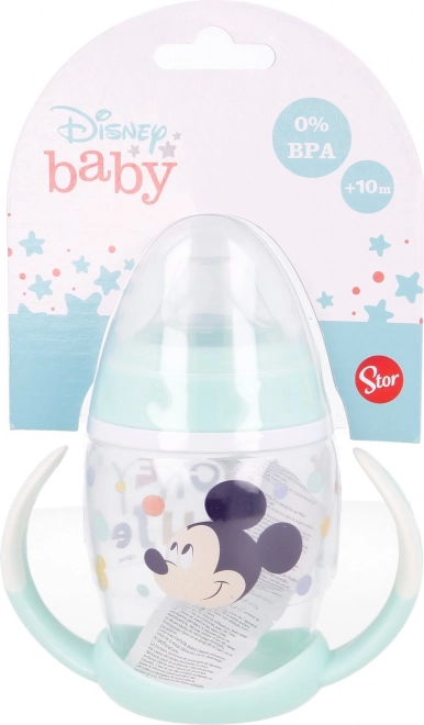 STOR Lonček z ročaji in silikonskim ustnikom 270ml Mickey Mouse