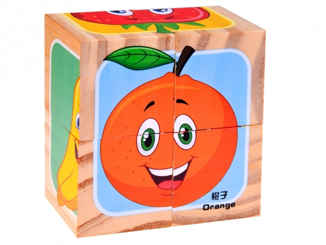 Lesene kocke sadna sestavljanka
