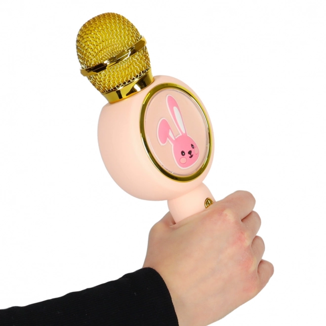 Brezžični mikrofon za karaoke bunny pink