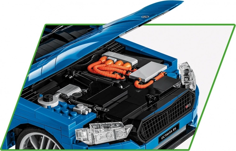 Opening hood and engine model