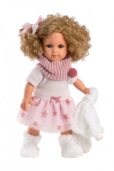 Llorens 53542 ELENA - realistična punčka z mehkim tekstilnim telesom - 35 cm
