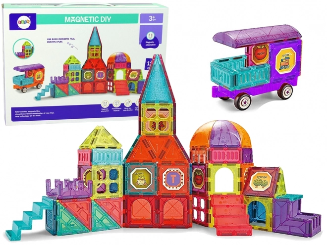 Magnetni gradbeni set s 111 deli