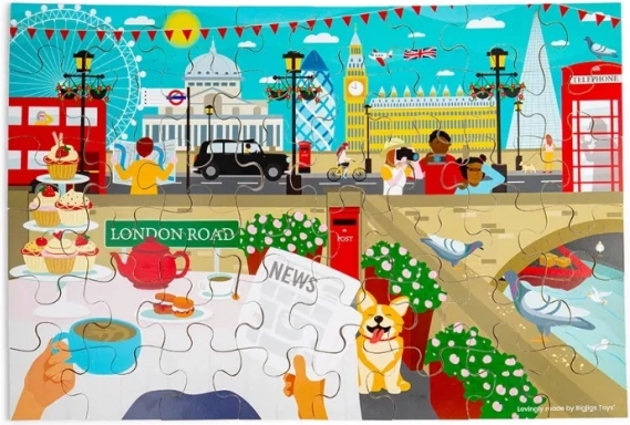 Bigjigs Toys lesene sestavljanke London
