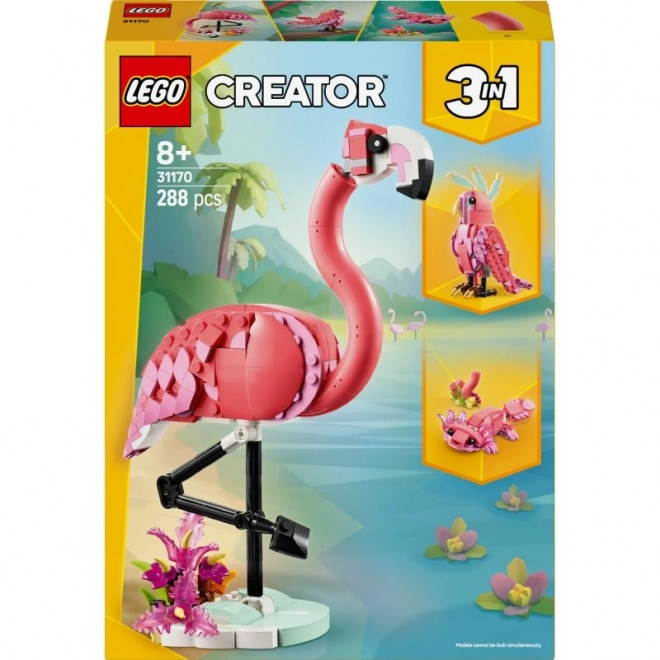 LEGO Creator 3 v 1 31170 Divje živali: Rožnati flamingo