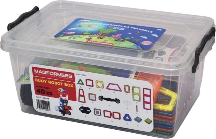 Magnetna sestavljanka Magformers Buggy Robot Box, 40 kosov