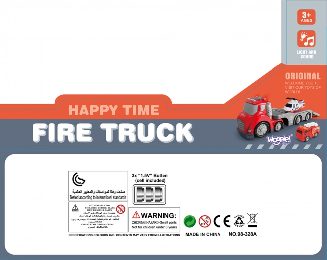Rdeči Gasilski Kombi CITY TRUCK s Svetlobnimi in Zvočnimi Učinki