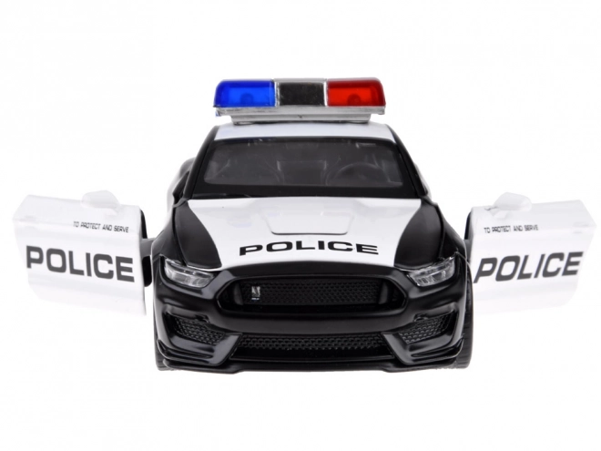 Kovinsko policijski avto Ford Shelby GT350 v merilu 1:32 z učinki svetlobnih signalov