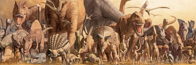 Panoramske sestavljanke Dinozavri 1000 kosov