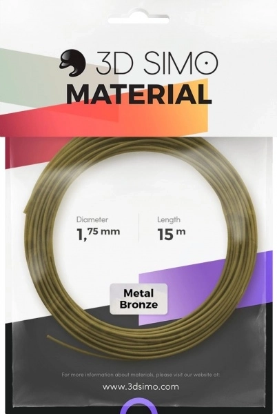 Filament za 3D peresa in 3D tisk s kovinskim učinkom – zlata barva, 1,75 mm, 15 m