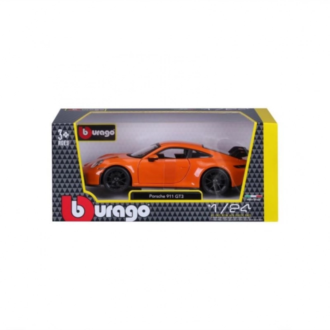 Bburago Porsche 911 GT3 model oranžen 1:24