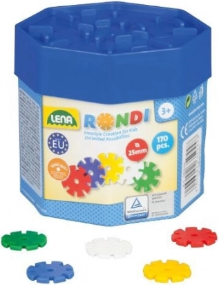 Kreativne plastične perle Rondi 25 mm, 170 kosov v embalaži